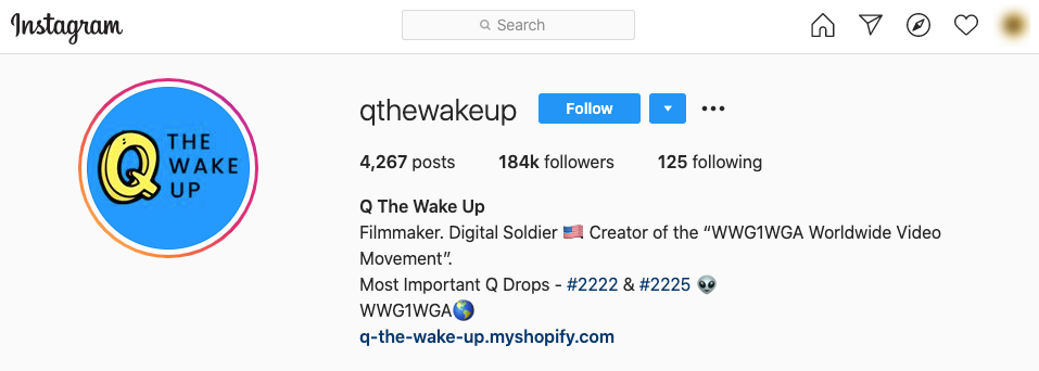 image of instagram page