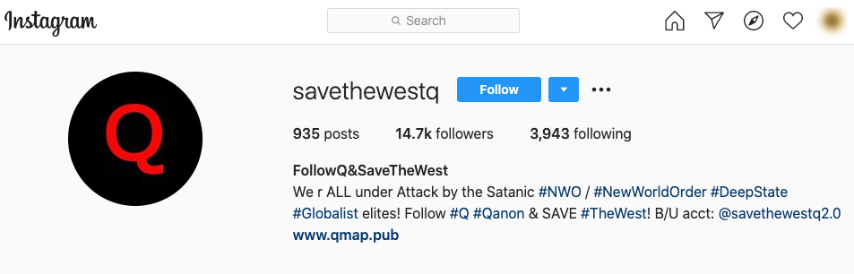 image of instagram page