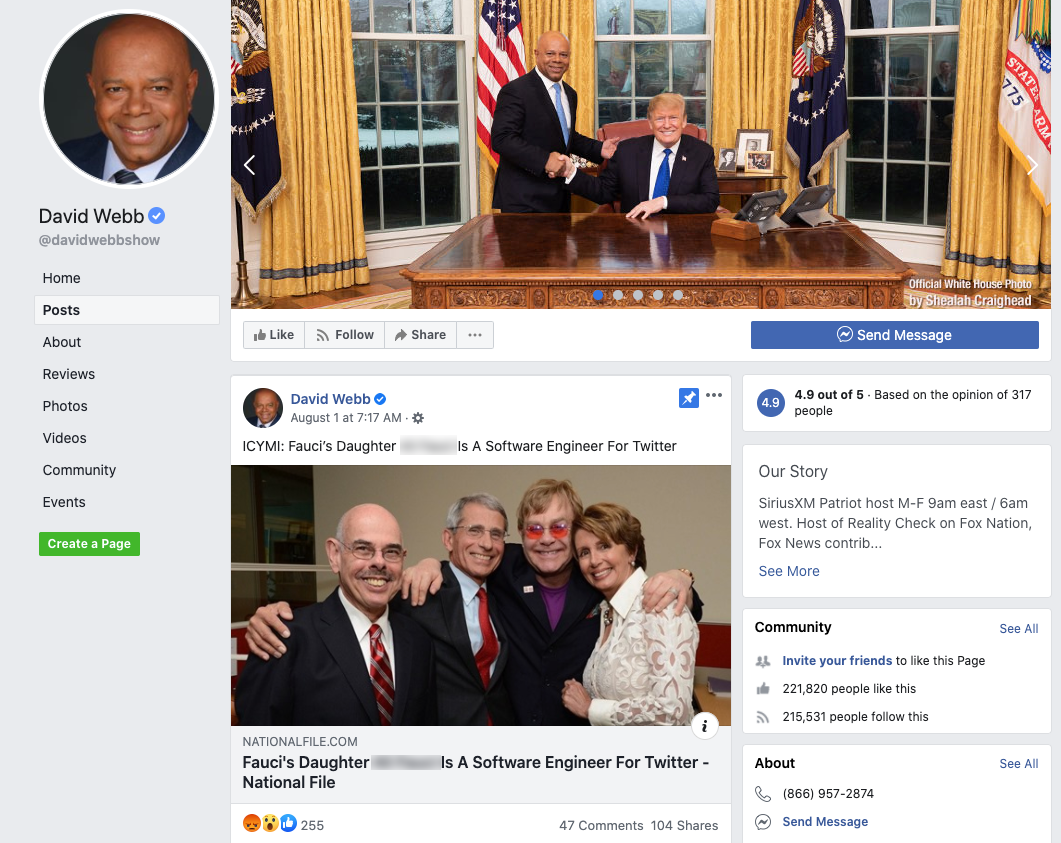 David Webb_Facebook post_20200801