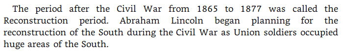 Burgess Owens plagiarism: Lincoln and Reconstruction image text