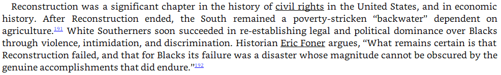 Burgess Owens plagiarism: The Reconstruction era, part 2 image text