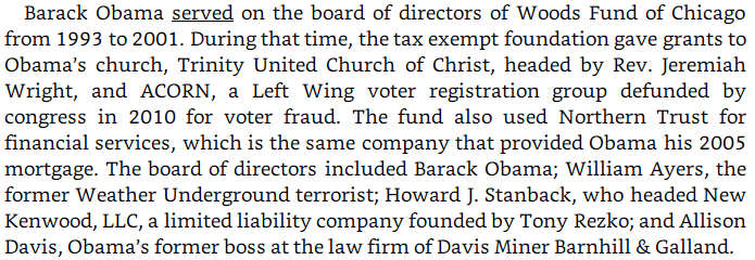 Burgess Owens plagiarism: Woods Fund image text