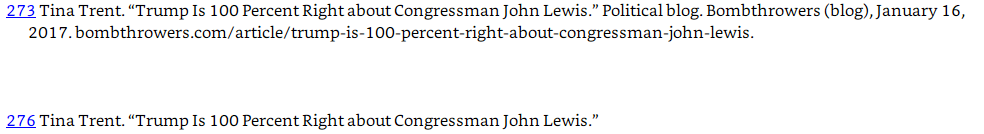 An image of Why I Stand's endnote 273 and 276