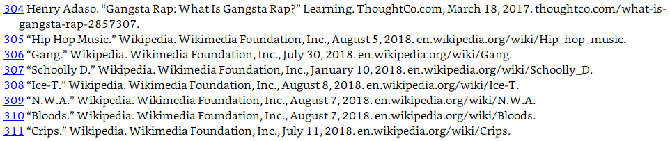 An image of Why I Stand's endnotes 304-311