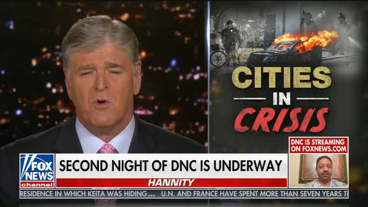 Hannity Burning Car image