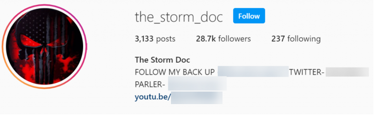 Screenshot of @the_storm_doc 9/3