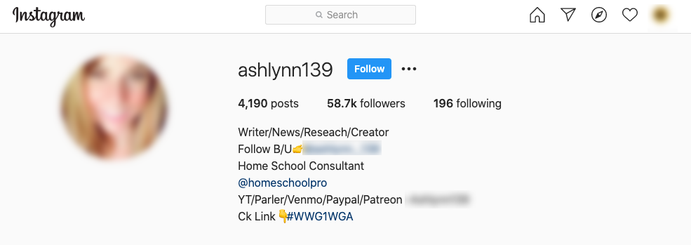 image of instagram page