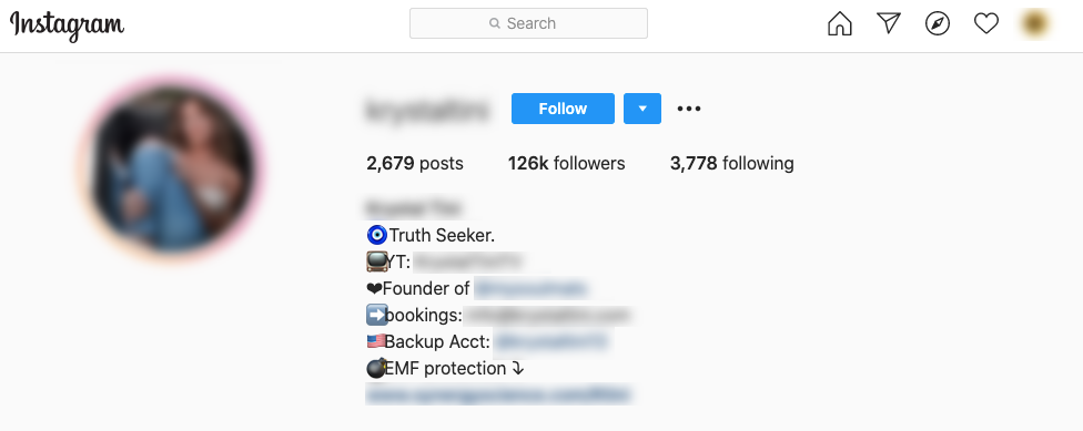 image of instagram page