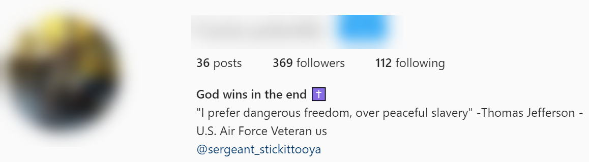 Screenshot of @sergeant_stickittooya back-up 9/3