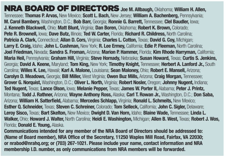 America's 1st Freedom magazine lists 2017 board of directors results 
