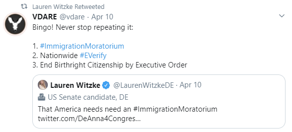 Lauren Witzke and VDare: April 10