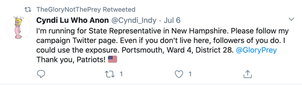 Cynthia Taylor-Hollandbeck personal account retweet