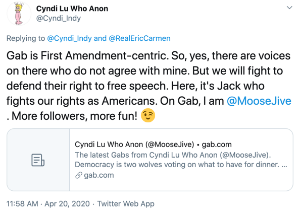 Cynthia Taylor-Hollandbeck Gab connection