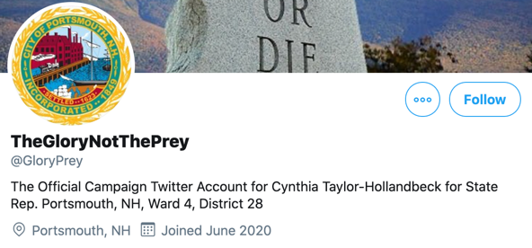 Cynthia Taylor-Hollandbeck campaign Twitter account