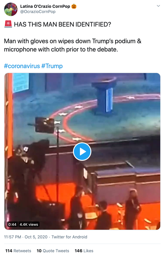 Trump debate coronavirus tweet4