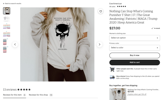 QAnon Etsy merchandise 