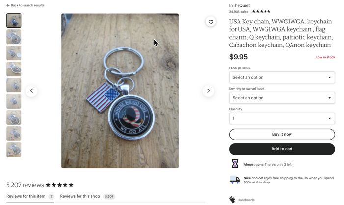 QAnon Etsy merchandise 