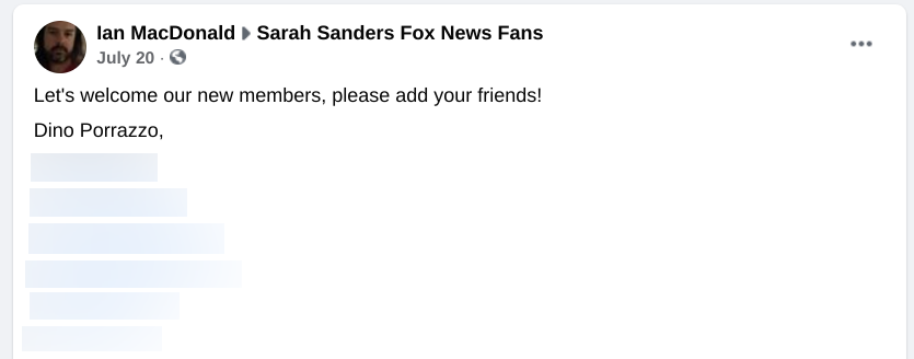 Image of Facebook post
