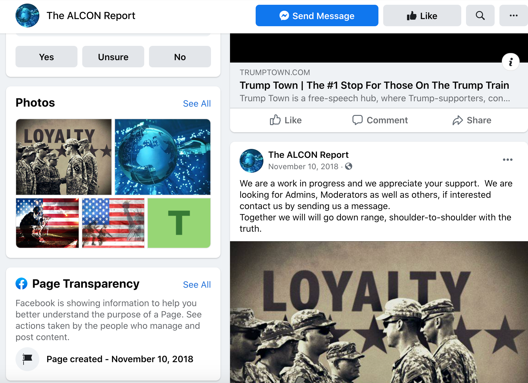 Porrazzo associated Facebook page 