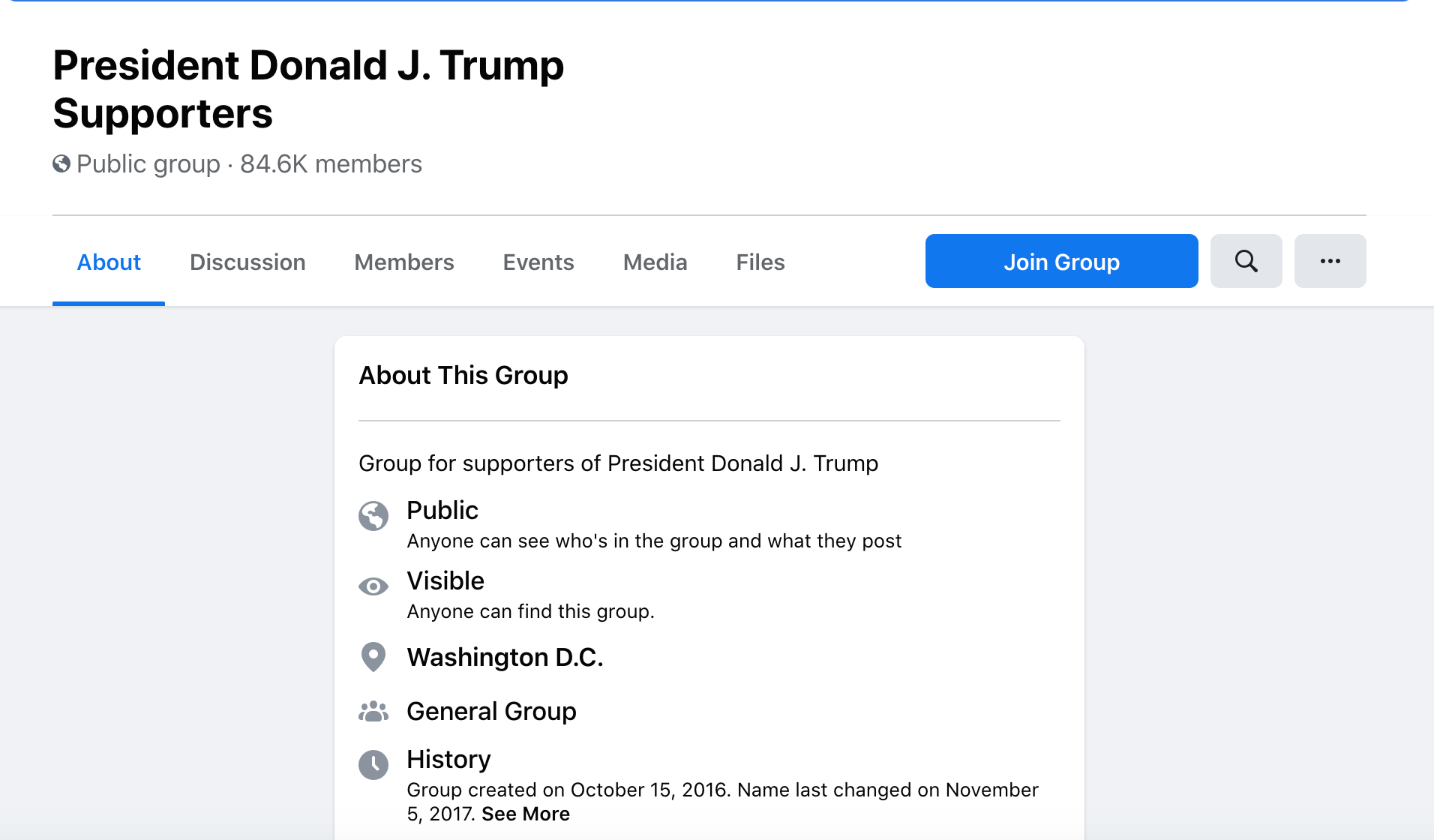 Porrazzo associated Facebook group 