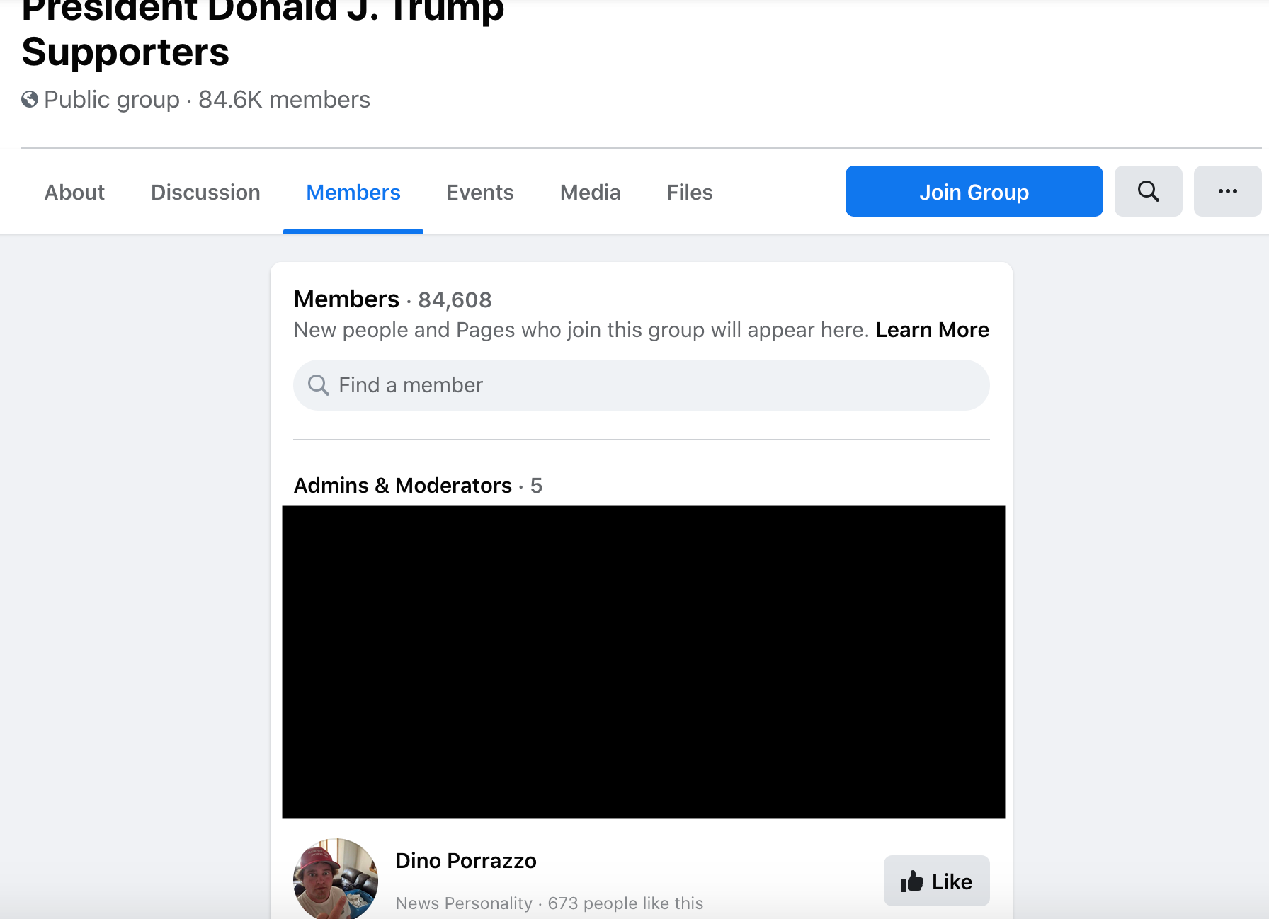 Porrazzo associated Facebook page 