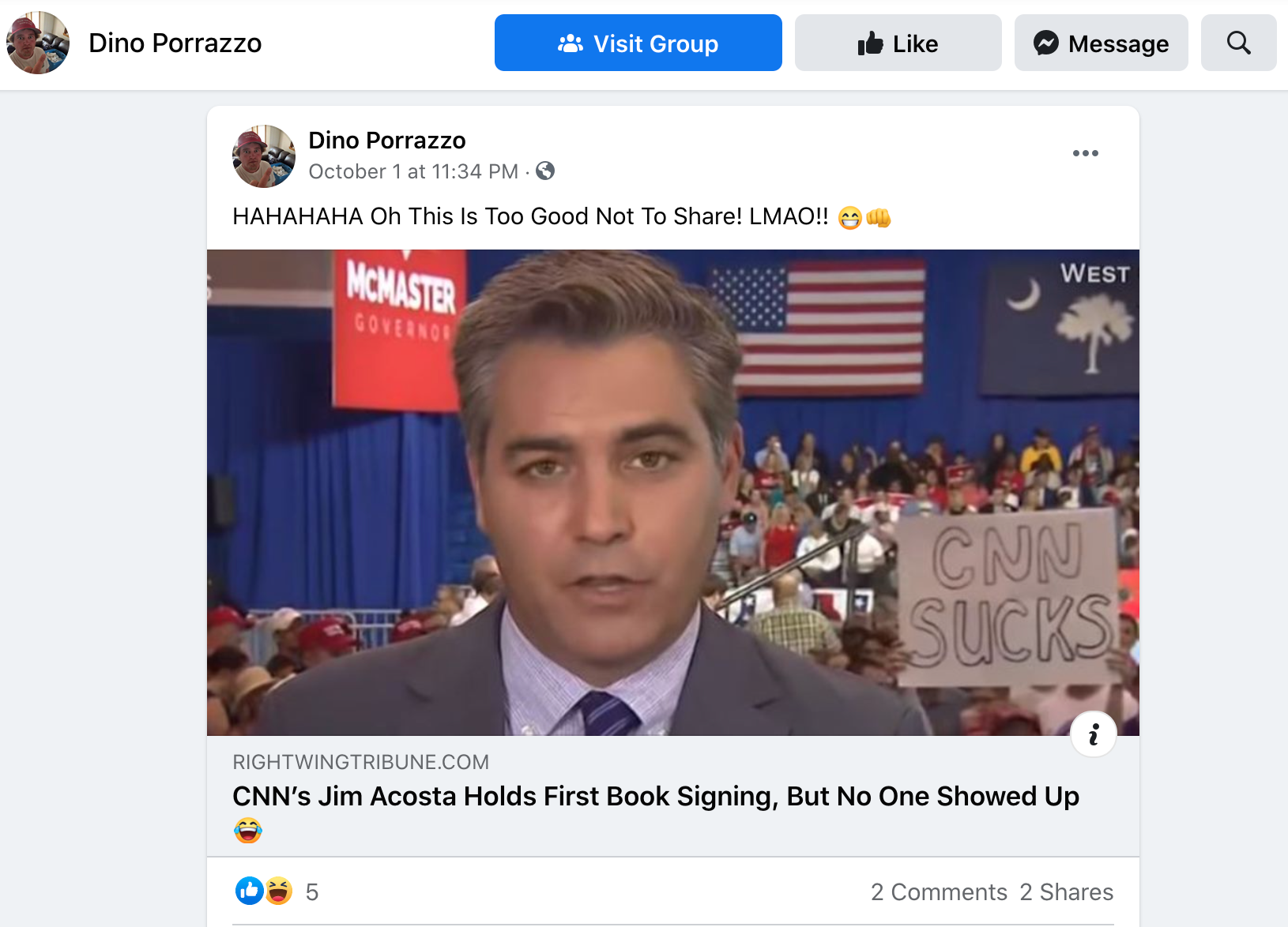 Porrazzo associated Facebook page 