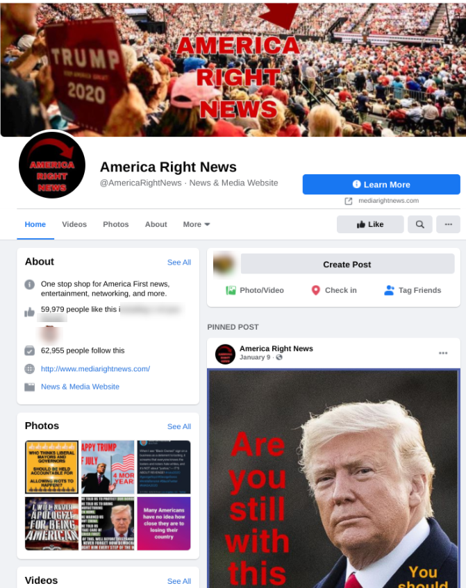 Image of Facebook page