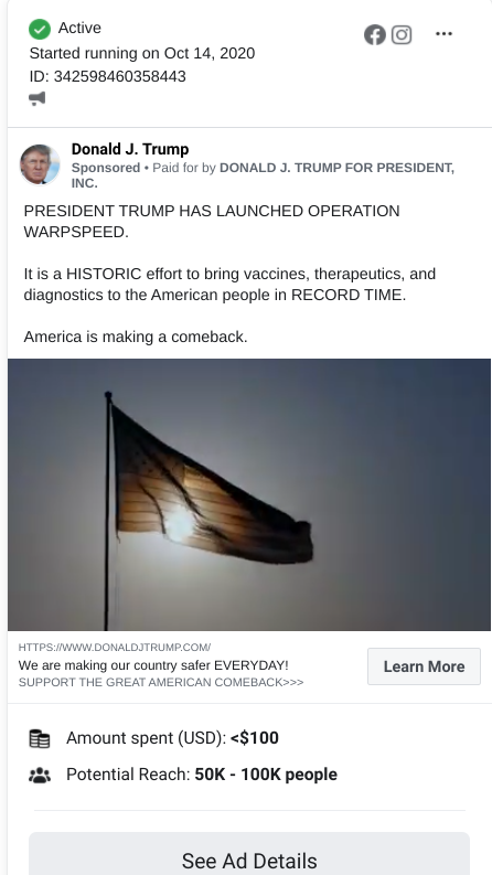 image of facebook ad