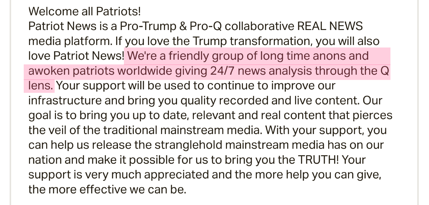 Patriot News - QAnon