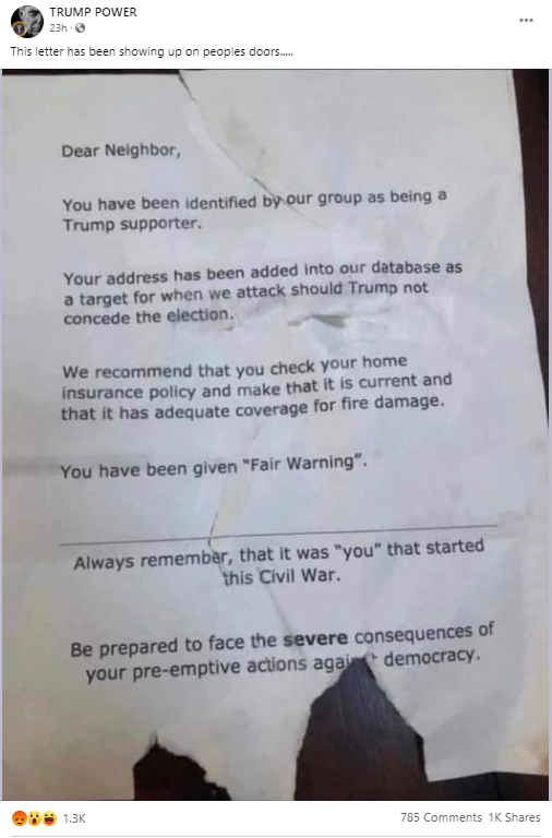 Voter misinfo flier #1