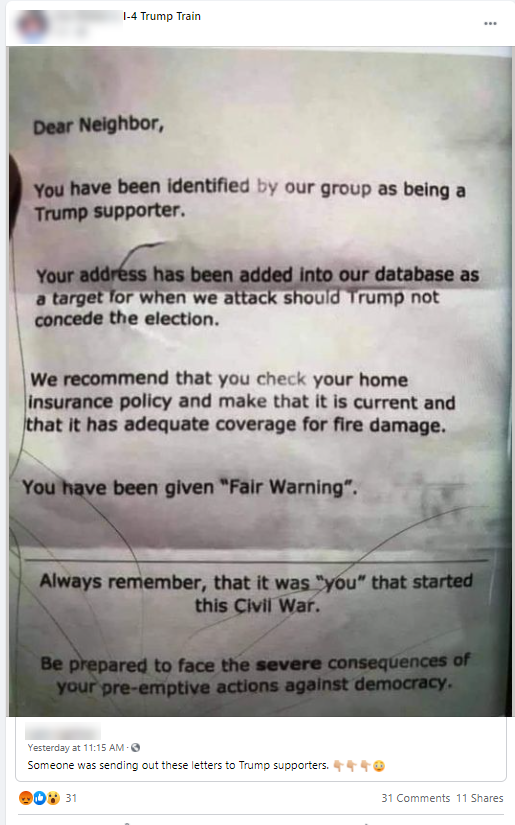 Voter misinfo flier #2