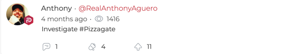 Anthony Aguero Pizzagate Parler