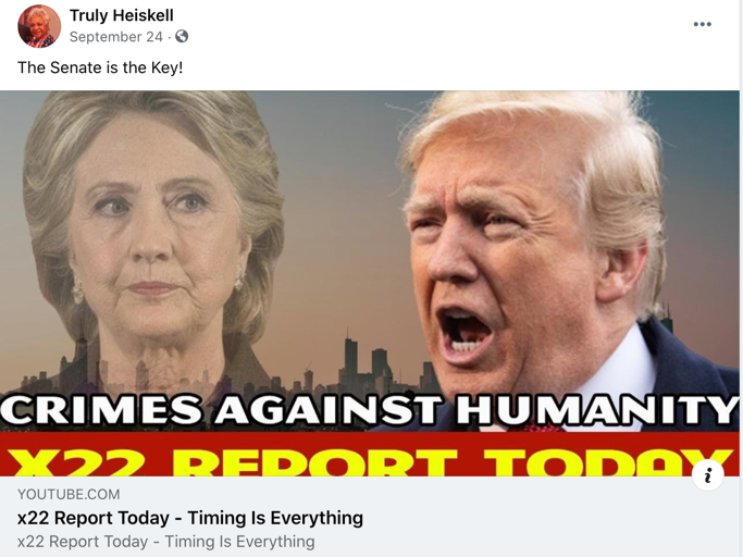 Nellie Heiskell QAnon Facebook