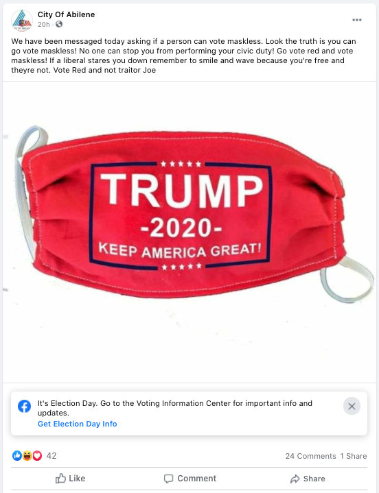 Image of Facebook post