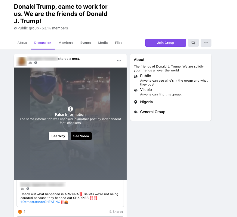 image of facebook post