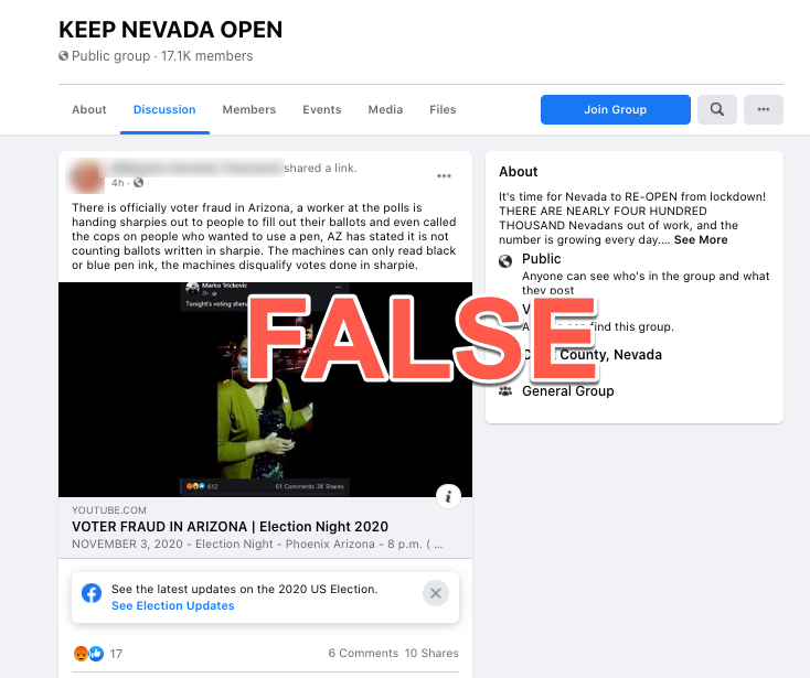 image of facebook post