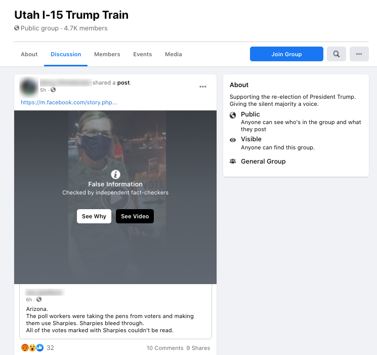 image of facebook post