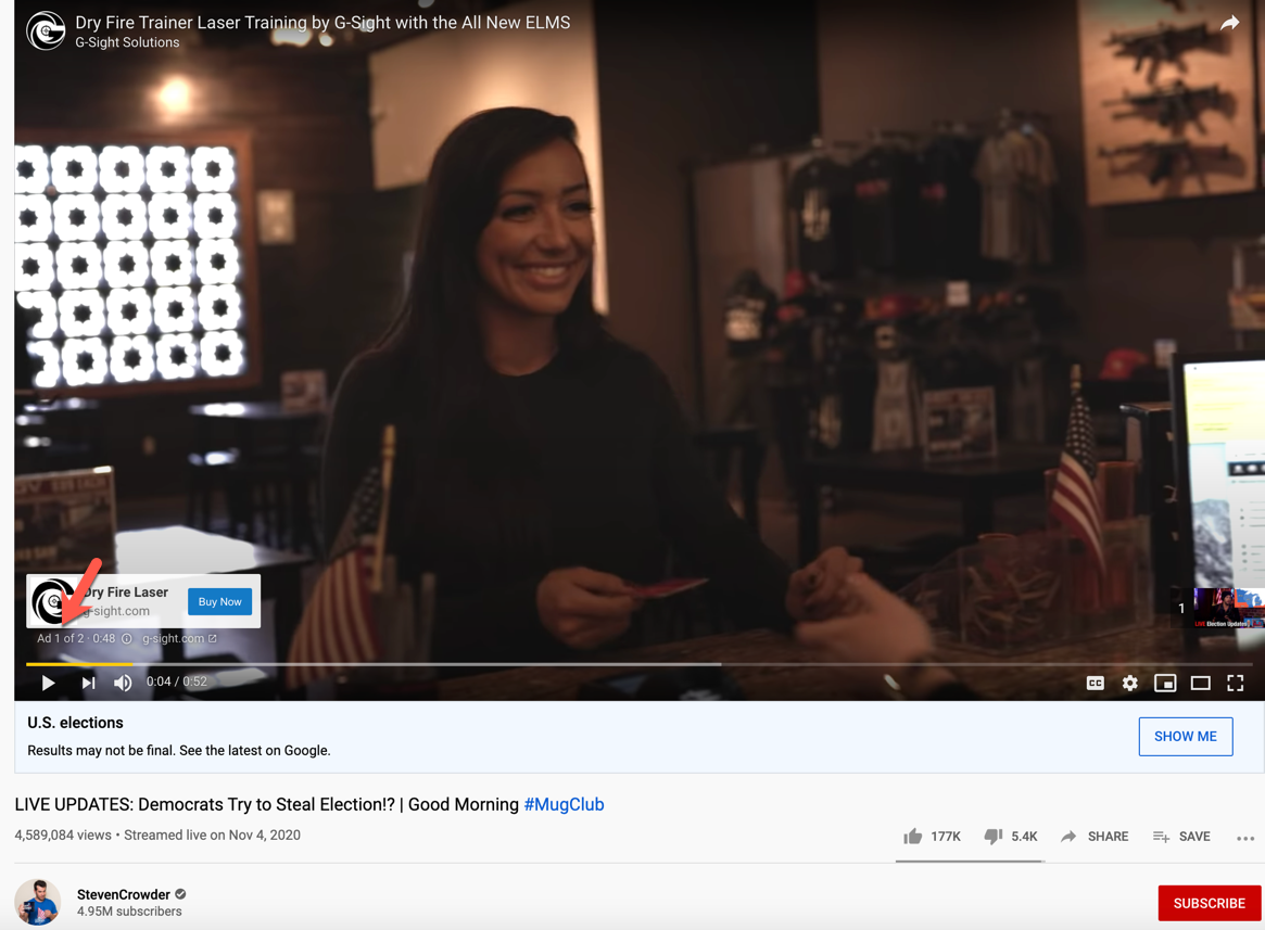 Crowder election video ads