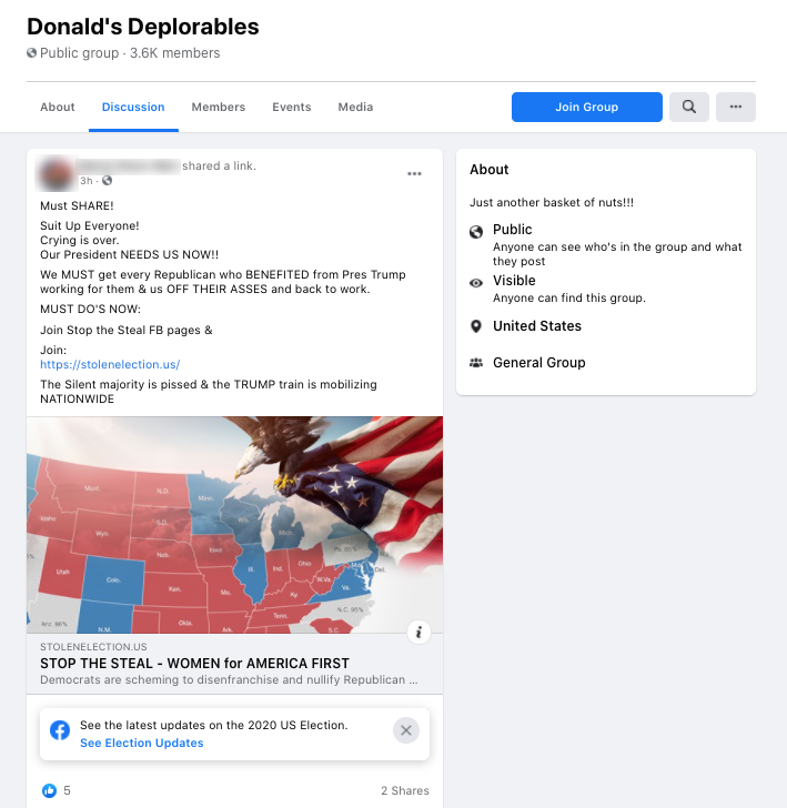 image of facebook post