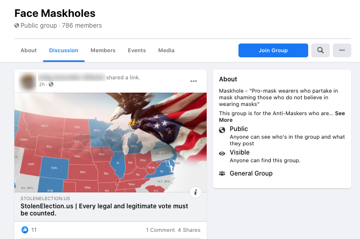 image of facebook post