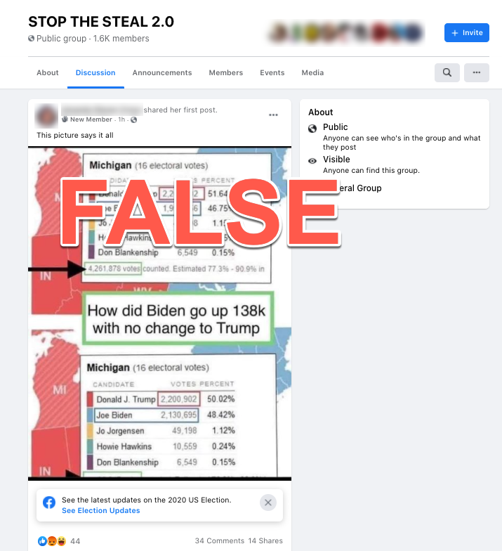 image of facebook post