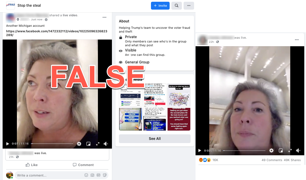 image of facebook post and video with 49K shares