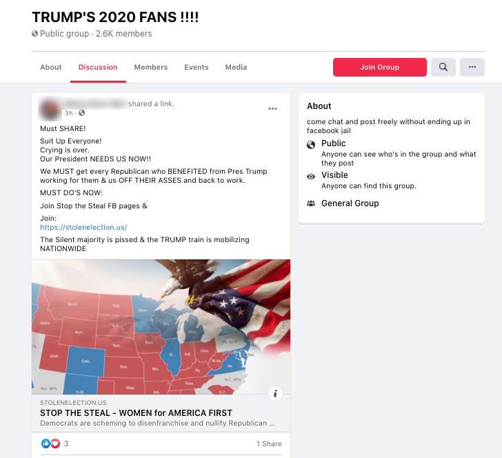 image of facebook post