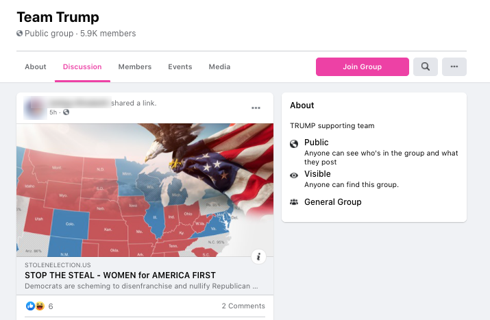 image of facebook post