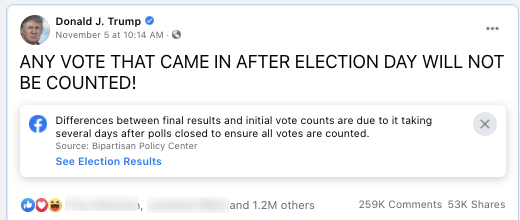 image of facebook post