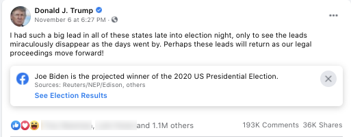 image of facebook post