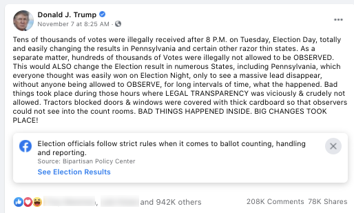 image of facebook post