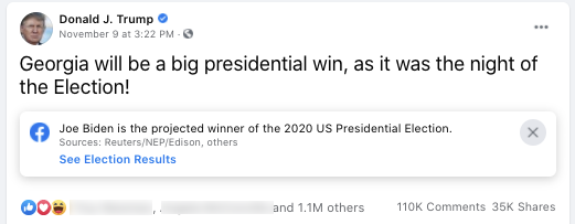 image of facebook post