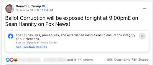 image of facebook post
