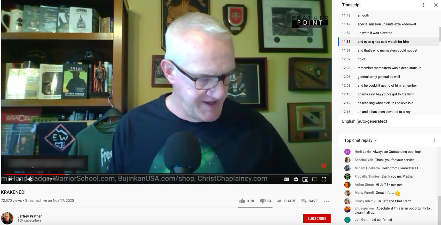 Jeffrey Prather QAnon YouTube